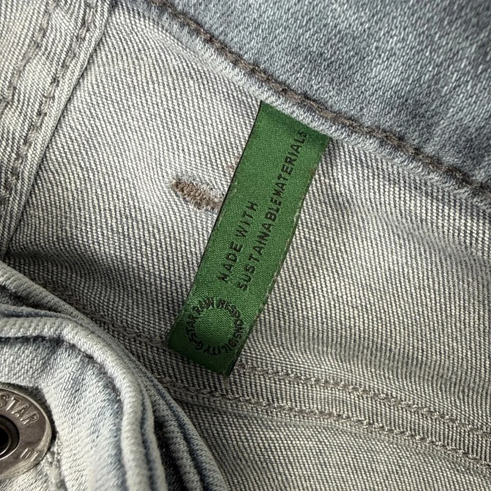 G-Star Raw‎ Revend Skinny Jeans Mens 33x32 (33x31) Blue Light Wash Bleach Grunge